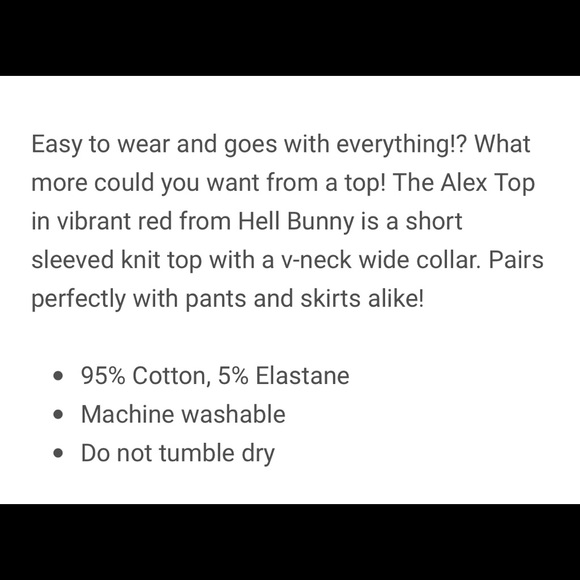 Hell Bunny Alex Top - Picture 7 of 7